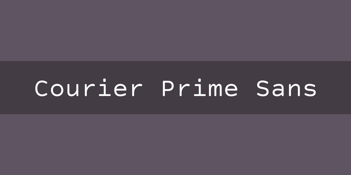 Przykładowa czcionka Courier Prime Sans #1